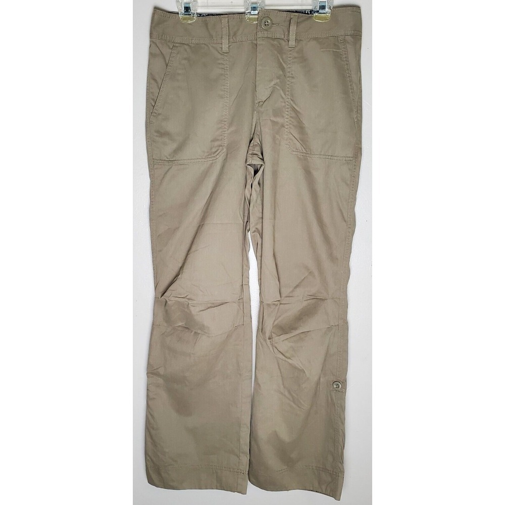 Eddie Bauer NWT‎ Convertible Pants Capri Crop Womens 8 Navy Floral Trim